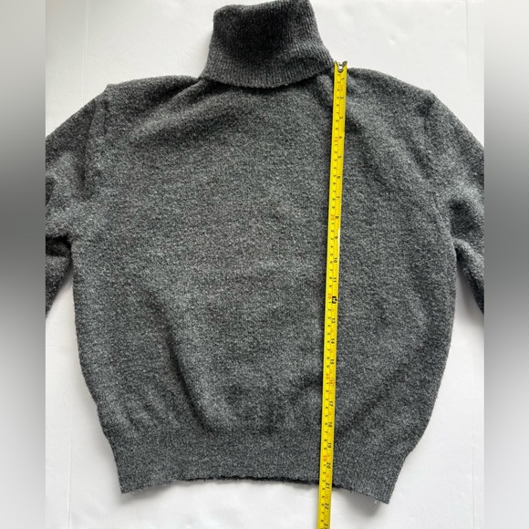 H&M Turtleneck Sweater Soft-Knit Loose-Fit Dark Gray Melange Size S - Picture 7 of 10